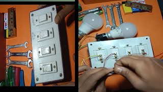 how to connection four switch board vlog ytshorts amazing new [upl. by Znerol]