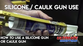 how to use a silicone gun or caulk gun [upl. by Goodden]