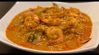 Shrimp Curry with Coconut Milk  Chemmeen Curry  Kerala Style [upl. by Enywtna]