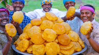 POORI  King Of Poori Recipe  Wheat Poori Recipe Cooking in Village  Crispy Fluffy Puri Recipe [upl. by Aylatan450]