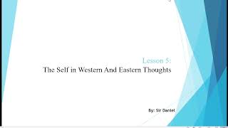 The Self in Western And Eastern Thoughts October 2024 [upl. by Scarrow]