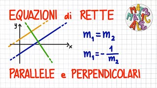 EQUAZIONI di RETTE PARALLELE e PERPENDICOLARI  PC65 [upl. by Nnywg]