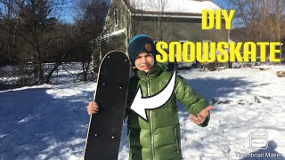 How To Make a SNOWSKATE  Best DiY Snow Skate [upl. by Bowers670]