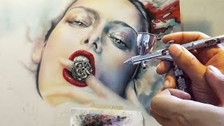 Airbrush on Canvas [upl. by Nivi]