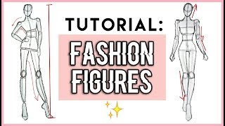 How to draw  Fashion Figures For beginners ✧。°₊·ˈ∗♡∗ [upl. by Elleuqram329]