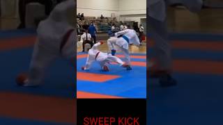 The Sweep Kick Combo martialarts taekwondo kungfu karate kickboxing fighting sweep kick mma [upl. by Raynor941]