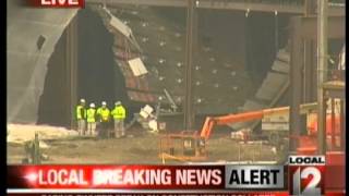 CINCINNATI OHIO CASINO COLLAPSE amp BUS CRASH INTO NEWS CONFERENCE [upl. by Vasileior281]