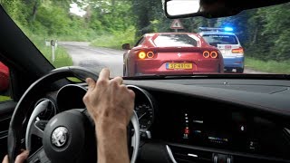 Ferrari 812 Superfast vs Alfa Giulia Quadrifoglio Mille Miglia [upl. by Brieta]