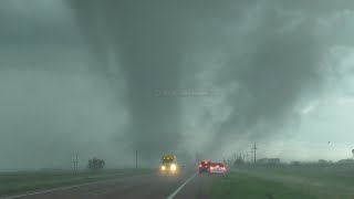 CLOSE tornado intercepts and timelapse  Selden Kansas  May 24 2021 [upl. by Jesus]