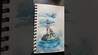 Water colour painting art viralshort [upl. by Sakul]