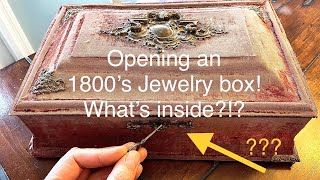 Opening an 1800s Jewelry Box estate sale finds [upl. by Ainevuol]