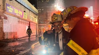 FDNY Manhattan 1075 Box 0834 Fire in a Vacant Car Wash [upl. by Stinson]