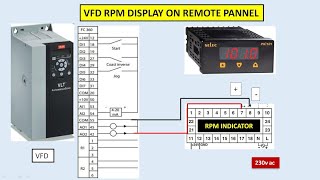 How to connect Rpm meter with VFD RPM METER connection with sensor [upl. by Conner29]