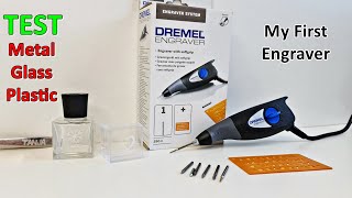 Dremel Engraver 2901  Unboxing  Review Test Plastic Metal Glass [upl. by Marder838]