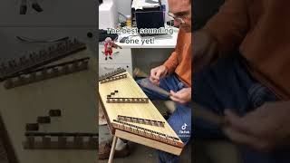 Experimenting with wood grains for our new Fledgling Chromatic hammered dulcimer│Songbird Dulcimers [upl. by Ellicul]