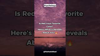 What Your Favorite Color Says About You Red Edition 🔴 psychologyfacts [upl. by Ahcurb]