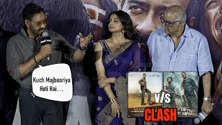 Ajay Devgn Reaction on Maidaan Clash with Akshay Kumar Tiger Shroff’s Bade Miyan Chote Miyan [upl. by Einaffyt]