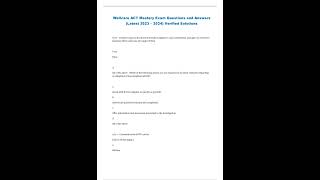 Wellcare ACT Mastery Exam Questions and Answers Latest 2023 – 2024 Verified Solutions [upl. by Kcirredal]