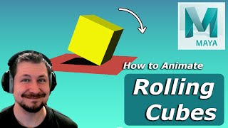 HOW TO ANIMATE A ROLLING CUBE IN MAYA [upl. by Odessa]