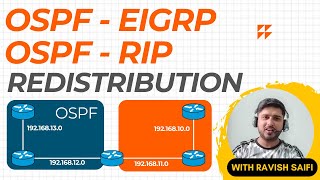 OSPF Redistribution with EIGRP amp RIP – Configuration and Explanation [upl. by Ahsikad]