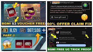 🔴500UC free bgmi New Trick  53 Prime Plus Vouchers Free  95 Offer Not Claim Problem Solutions [upl. by Valli]