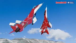 FANTASTIC Russian Mikoyan MiG29 FORMATION PAIRDUO with OVT VECTORED THRUST Demo [upl. by Lak255]