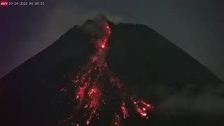 Oct 24 2024 Merapi Volcano Producing Glowing Molten Avalanches [upl. by Elmina737]