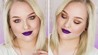 Soft Copper Sparkles amp Purple Lips ∙ Makeup Tutorial [upl. by Sophy812]