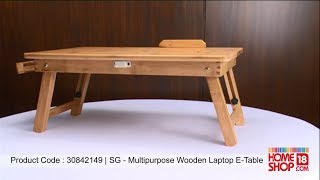 Homeshop18com SG MultiPurpose Wooden Laptop ETable [upl. by Olcott]