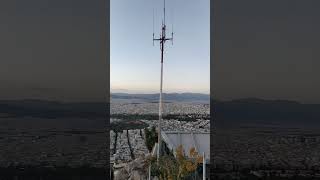 Panoramic view from Lycabettus Hill in Athens at sunset [upl. by Trinia]