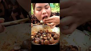 Snail fried delicious foods mukbang eatingshow food shorts [upl. by Eceinhoj773]