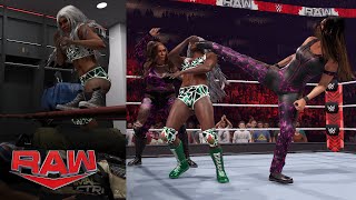 WWE 2K23  RAW  Tag Title Tournament  Jade Cargill vs Nia JaxTamina  Handicap match [upl. by Onairot]