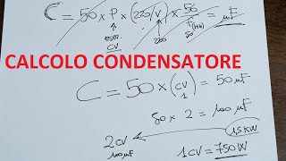 come calcolare il condensatore di un motore da trifase a monofase calcolo condensatore motore [upl. by Rigdon]