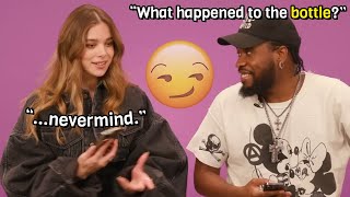 Hailee Steinfeld and Shameik Moore being funny for 4 minutes straight [upl. by Enniroc322]