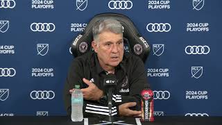 MESSI e Inter Miami Tata Martino habla de LESION de Ian Fray y PRIMER triunfo de playoff vs Atlanta [upl. by Sorkin]