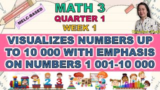 MATH 3  QUARTER 1 WEEK 1  MELC  VISUALIZES NUMBERS UP TO 10 000 [upl. by Sybley]