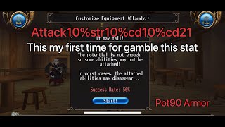 Fill stat Attack10str10�10�21 on armor pot90  Toram Online [upl. by Aihsile]