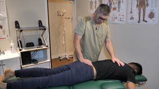 Osteopathic Technique Demo Myofascial Release Legs and Back [upl. by Mellie653]