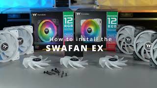 SWAFAN EX12 EX14 How to install SWAFAN EX12 EX14 Fans for CASE  RADIATOR [upl. by Ahsinhoj]