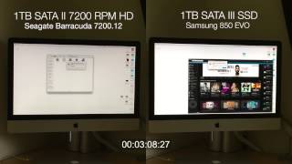 iMac 27 mid 2011 HDD vs SSD Boot time [upl. by Kall364]