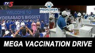 quotMedicover Hospitals Biggest Vaccination Drive” In Hyderabad Hitex  TV5 News [upl. by Ahseekat171]