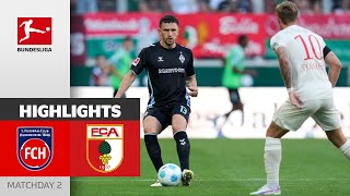 Heidenheim On Fire  1 FC Heidenheim 1846  FC Augsburg 40  Highlights  MD 2 – Bundesliga 2425 [upl. by Ursulette273]