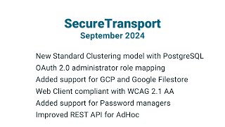 What’s new in Axway SecureTransport  September 2024 [upl. by Aro]