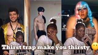 REACTING TO TIKTOK THIRST TRAPS be ware cringe 🚨 alert [upl. by Otirecul987]