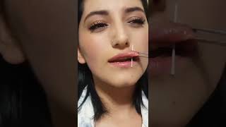 Labret Lip Piercing video lippiercing lippiercings labretpiercing piercing piercinglovers [upl. by Grussing]