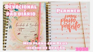 Devocional Pão diário  Diário de Oração Meu plano com Deus Agenda Planner Meu plano perfeito 2022 [upl. by Akeemahs]