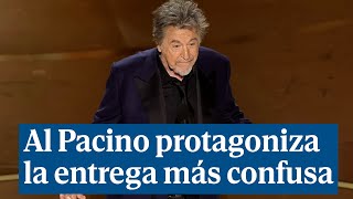 Al Pacino protagoniza la entrega más confusa de los Oscar 2024 [upl. by Nilpik]