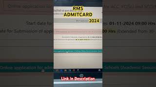 RMS 2024 Admit Card released rms sainikschool admitcard [upl. by Diogenes]