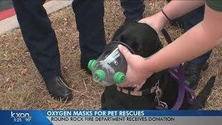 Round Rock Fire Department receives donation of pet oxygen masks [upl. by Nylanna]