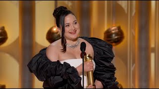 Lily Gladstone Wins Best Female Actor – Motion Picture – Drama I 81st Annual Golden Globes [upl. by Eaner17]